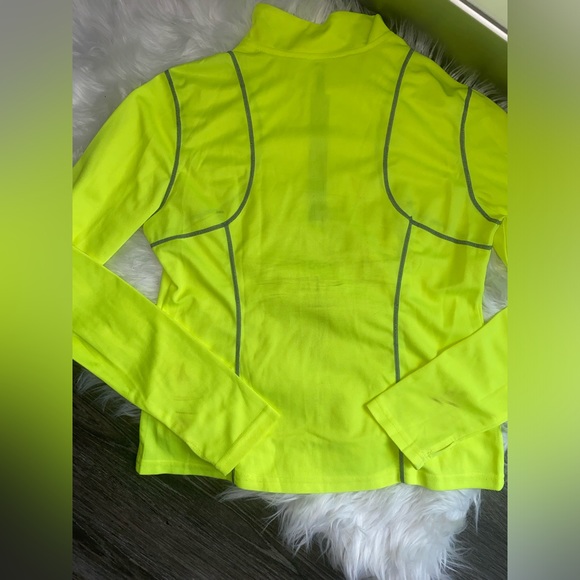 Neon green top. Good material for work out. - Picture 2 of 3